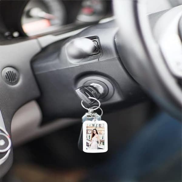 5-delars fotonyckelringset, transparent bildram nyckelring