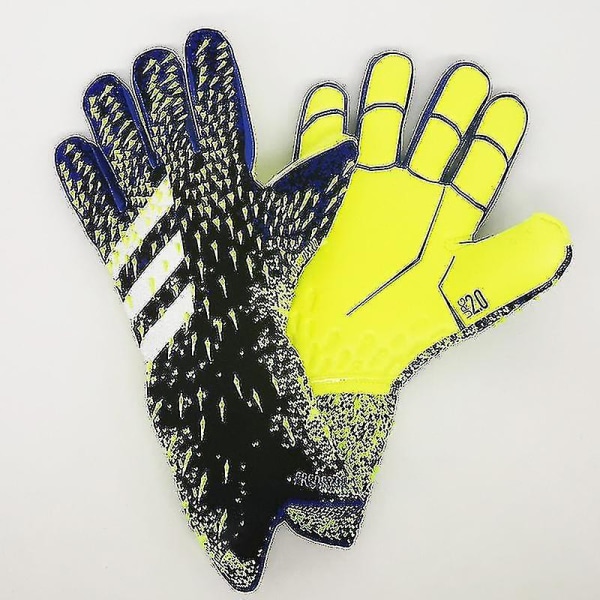 4mm Latex Målvaktshandskar Tjockade Professionella Fotbollsmål 9 Blue Green