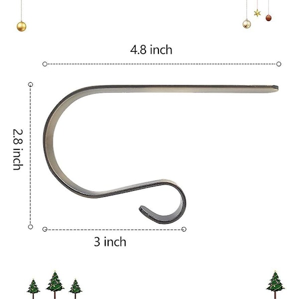 Julstrumporhållare för Mantel Set om 4 Julstrumporhållare