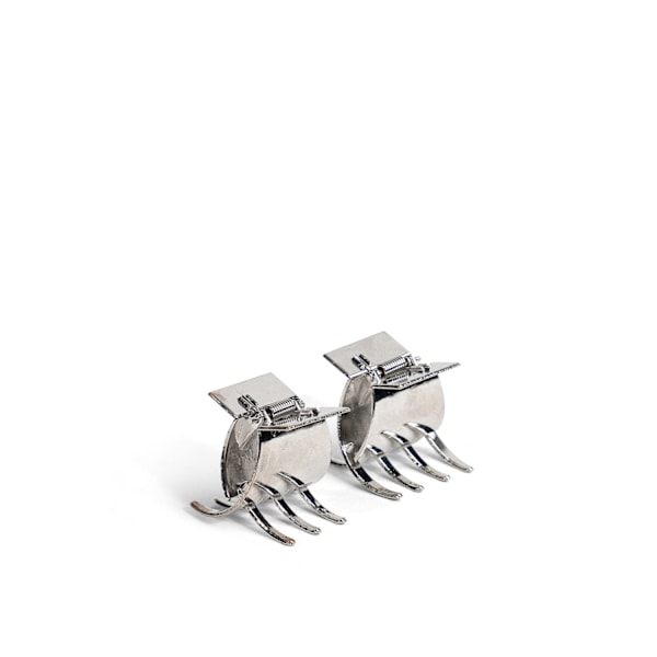 Mini Metallhårklämmor i Silver