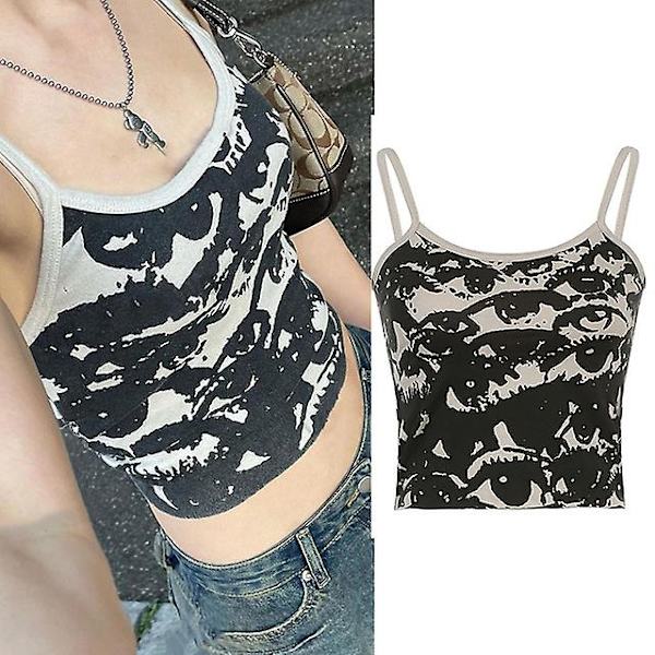 2023 Kläder Y2k korsett Crop Top Cyber Baby Tee Streetwear Gothi stil 2 L