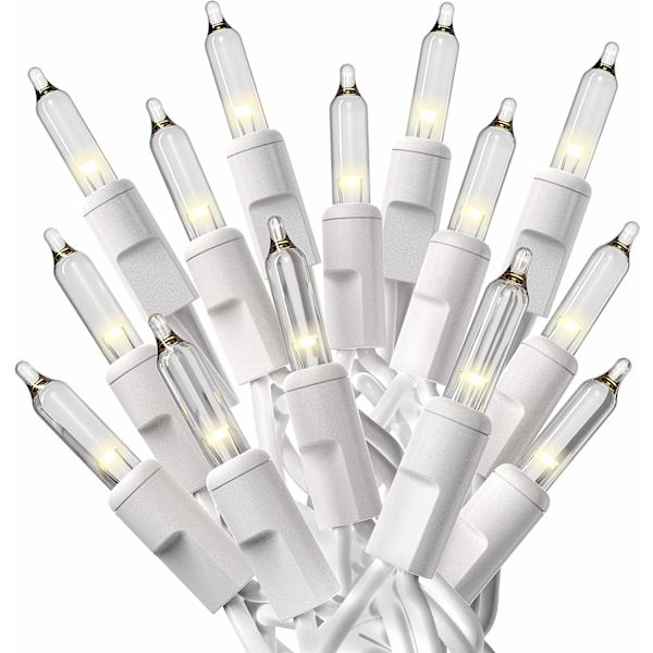 Varmvita julljus (20 fot, 100 ljus) - White Christmas Tr Clear Warm White 100ct