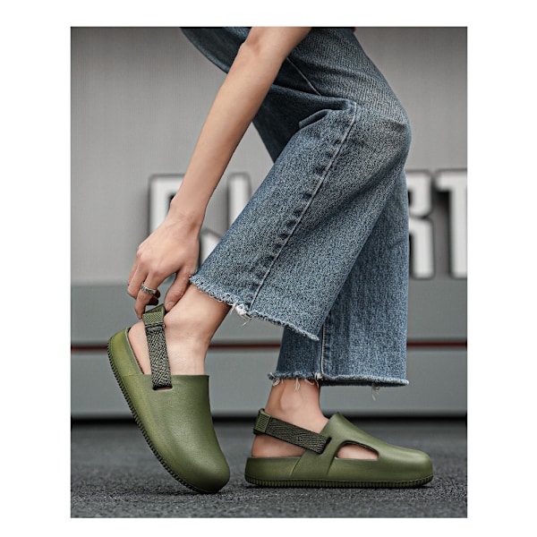 Sandaler för kvinnor och män Spänne Justerbara Slides EVA Flat Sandals Träskor 41