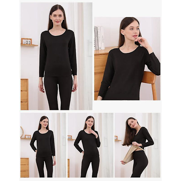 Set för thermal underkläder för vuxna black Men M