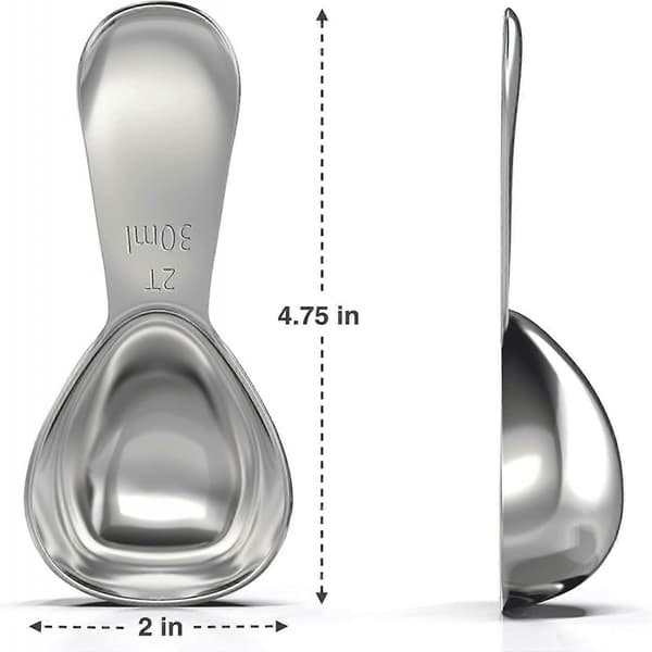 Kaffemått i rostfritt stål (2 matskedar, 30 ml) Silver