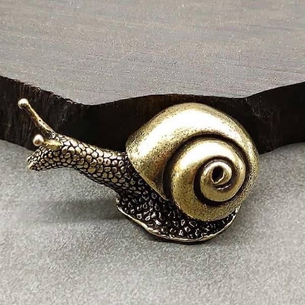 Personlighet Ren Koppar Mini Snigel Staty Ornament (B)