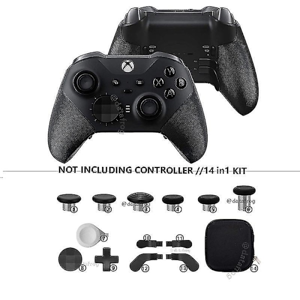 Kompatibel Xbox One Elite Series 2 Generation Elite Edition Handle Met 14-piece set-black