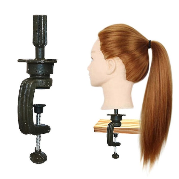 Långt hår Träningshuvud Modell Frisörställ Dummy Practic (Exklusive huvudet)
