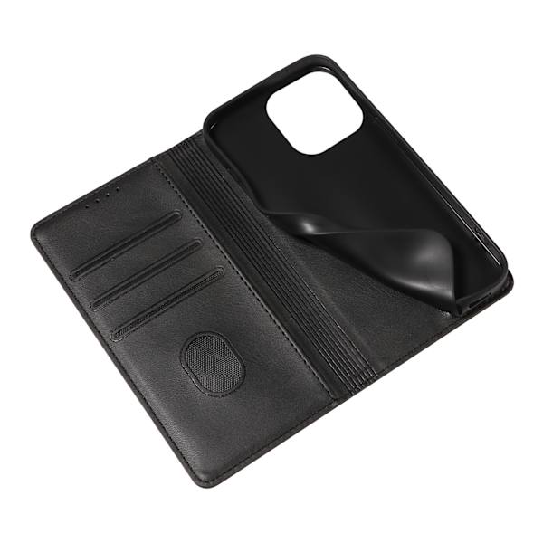 Passar för iPhone 15 mobilfodral, Apple 14 mobil läderfodral, kompatibel black iPhone 15 plus