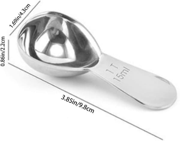 Kaffemått 3st Rostfria Måttskedar 15ml Silver