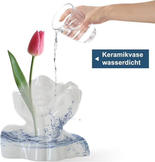 Ansiktsblomvas Bordsdekor Keramisk Kroppsvas