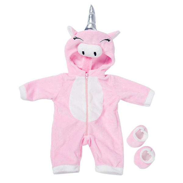 Söta dockkläder Stitch Flamingo Unicorn Giraff Dinosaurie Outfits Ove Unicorn