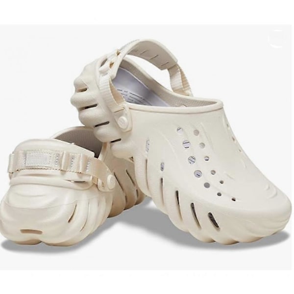 Unisex Klassiska Echo Clog Platform Skor Slip On Sandaler Tjock Sula Slide Skor Cement ash M10W12 44