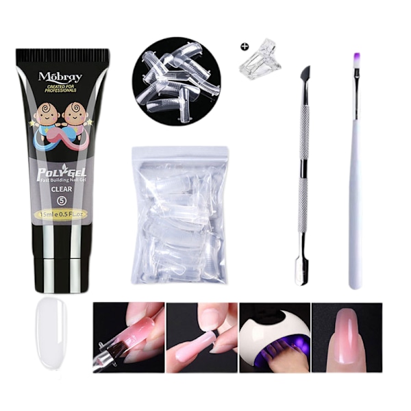 Nagelförlängningsgelset Gel Polish Startpaket PGP006