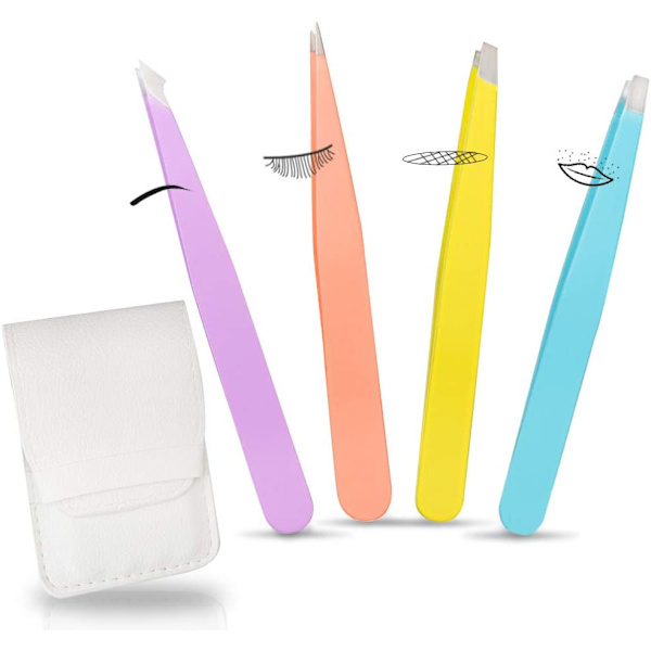 4-pack pincettset, rostfritt stål, professionella precisionspincetter
