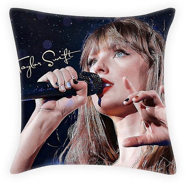 Taylor Swift Kvadratisk Kuddfodral Dekorationskudde Soffa Bil Hem Kontor 18x18 tum 16