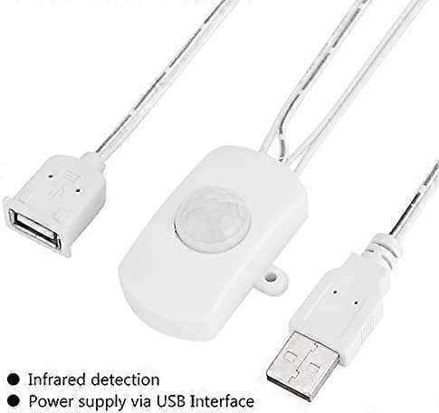 Mini PIR Rörelsesensorswitch för DIY LED-belysning, USB-gränssnitt