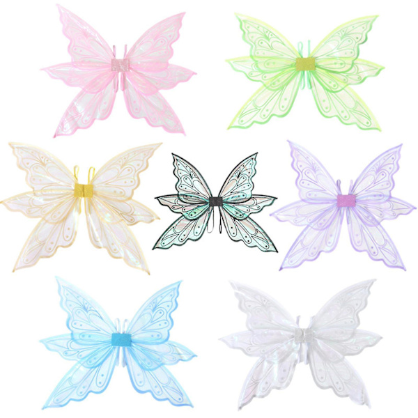 Bebetter New Fairy Wings För Flickor Vuxna, Barn Dam Fjärilsvingar Black gilding
