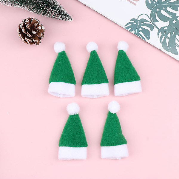 5 st Mini Julhatt Tomtehatt Jultomte Lollipophatt Mini Bröllop green S