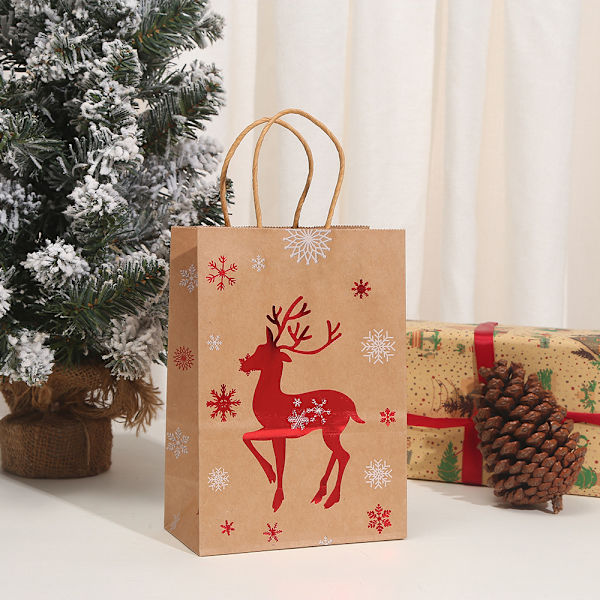 24st Christmas Tote Bag Party Favor Presentpåse Enkelsidig Bronzing Kr Style 2