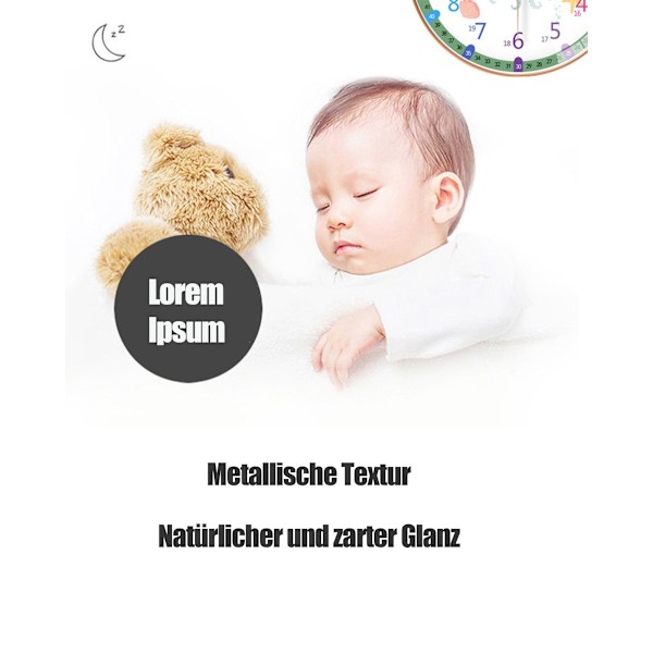 Väggklocka för barn - Lär dig klockan - Färgglada klockor - Analoga väggklockor (Tyst, utan tickande, kvarts, 30 cm)