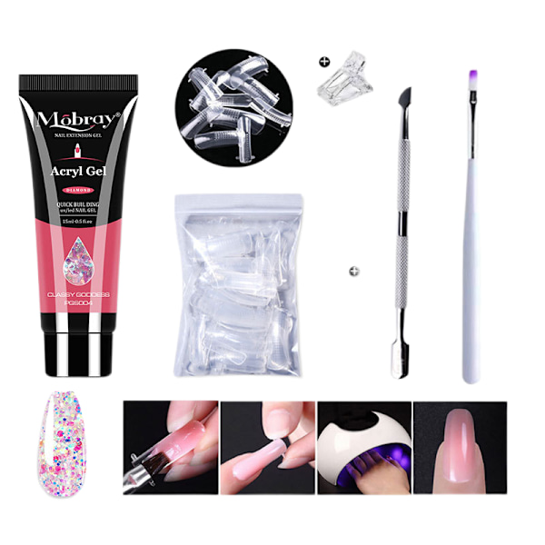 Nagelförlängningsgelset Gel Polish Startpaket PGS005