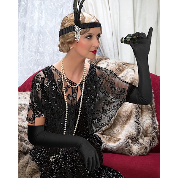5 delar 1920-tals flapper-kostymtillbehör Kvinnor Sjal Wraps Fea Modern