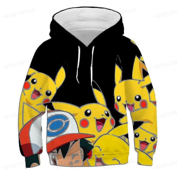 Sweatshirt 4-14t Hoodie för barn Animedräkt Picchu Hoodie Hoodie för pojkar och flickor Sportkappa för barn-B_SSDLV ADZ2DD2444 120