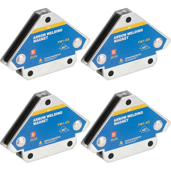4 st Svetsmagnet med Hållkraft 13kg/28LB Magnetisk Positioner Vinkel Svetsfyrkant 45 90 135 Svetsmagnet Fyrkant Hjälplokationsverktyg
