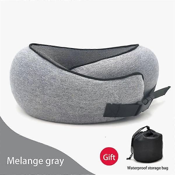 Wander Plus Resekudde Nackkudde Memory Foam För Flygplan Kudde 2024 light gray