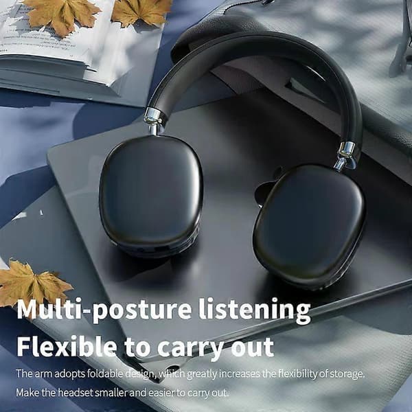 2025 Over-ear Trådlöst Headset, Bluetooth, Stereo Surround, Gaminghörlurar Red