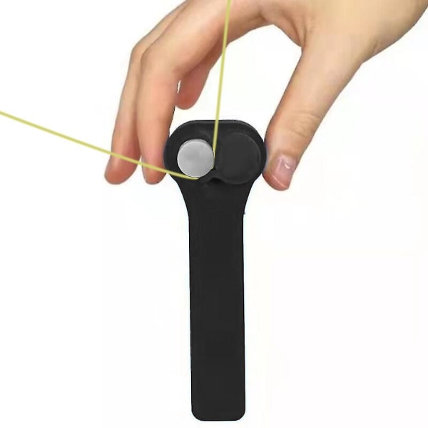 Handhållen Blixtlås Repkastare Thruster Loop Lasso Repskytte Leksak black