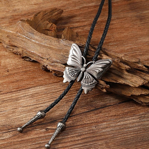 1st/2st Brons/Silver Bolo Tie för Män Karnevaler Slips Legering Fjäril Spänne Dekorationer Bolo Tie Nyårspresent för Män Brons