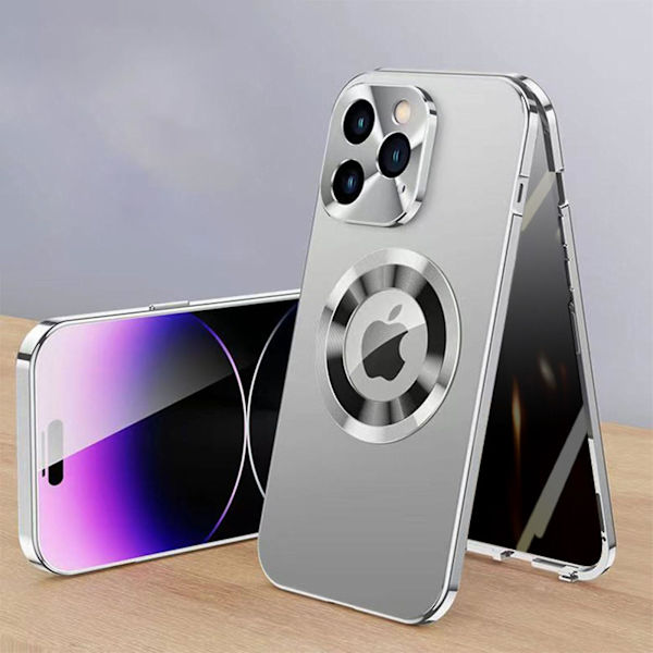 360 Graders Dubbelsidigt Helkroppsskal för Iphone 15/15 Pro/15 Plus/15pro Max iPhone 15Plus silver