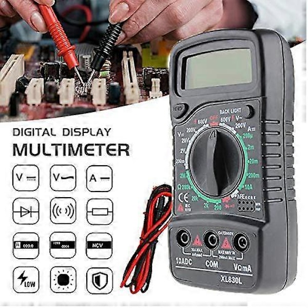 LCD Digital Multimeter AC DC Voltmeter Spänningstestare Krets Testare