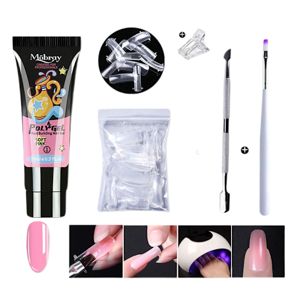 Nagelförlängningsgelset Gel Polish Startpaket PGP002