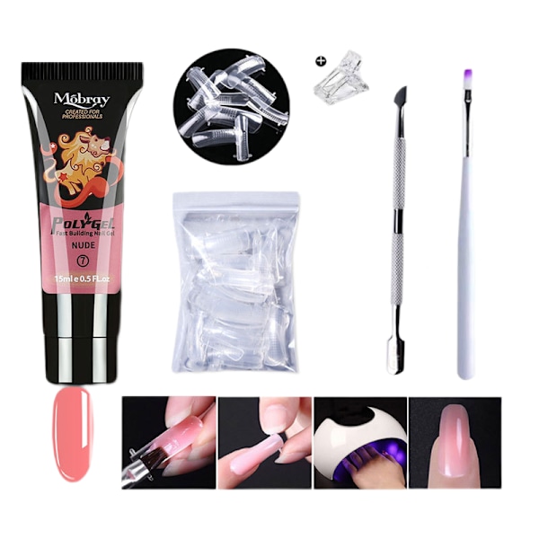 Nagelförlängningsgelset Gel Polish Startpaket PGP008