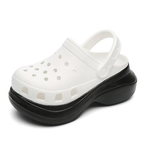 Kvinnors Klassiska Platform Clog black white 40