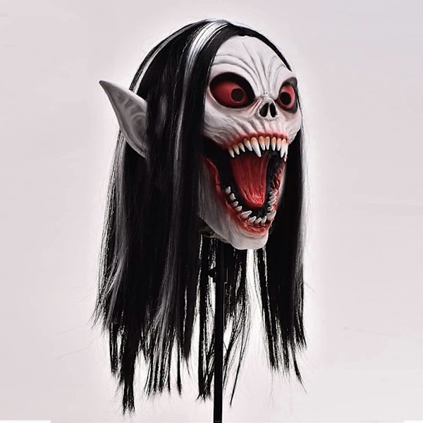 Halloween Mask Vampyrmasker Morbius Vampyrer Fruktansvärd Silikagel Peruk 1PC Ansikte Skräck Halloweenfest Kostymer