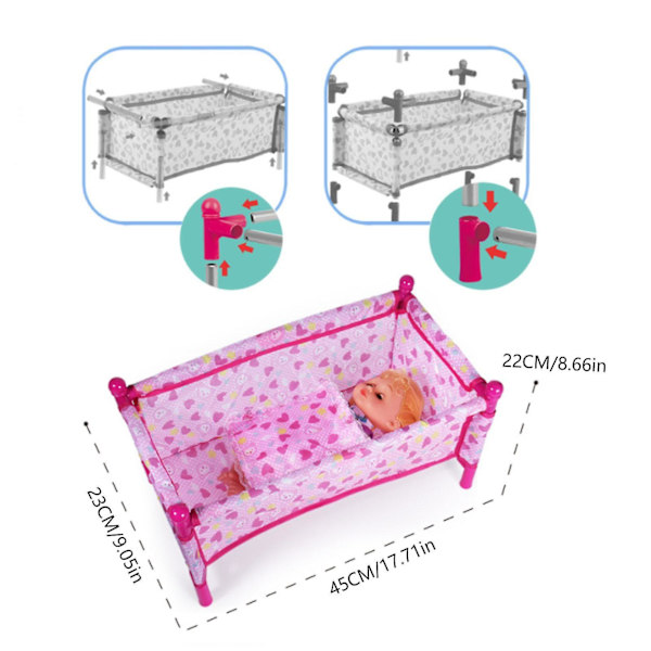 Bebetter Babydocka Barnsäng Vagn Matstol Gungstol Gunga F bed