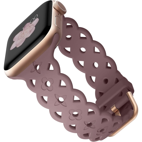 Kompatibel med Apple Watch Armband Air Hole Slim Sportarmband Röklila 38/40/41 mm