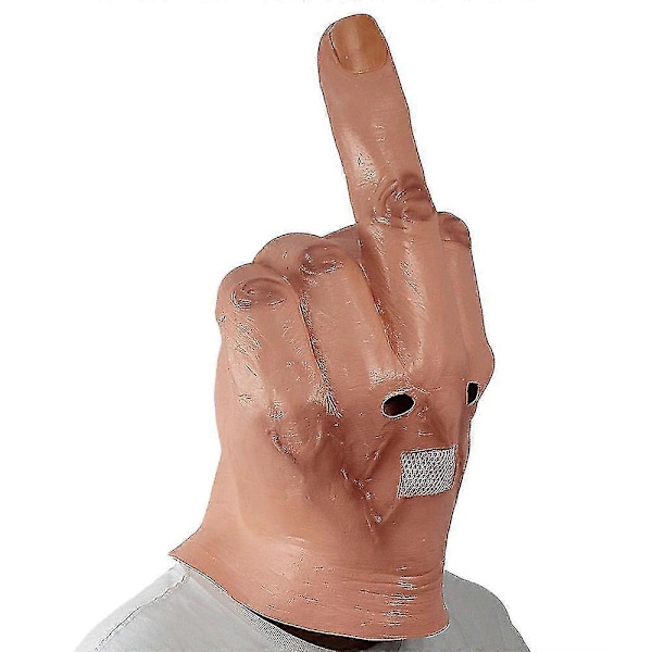 Bebetter Förakta Långfingret Helhuvudsmask Ond Karneval Halloweenfest Cosplay Prop_SJJYV