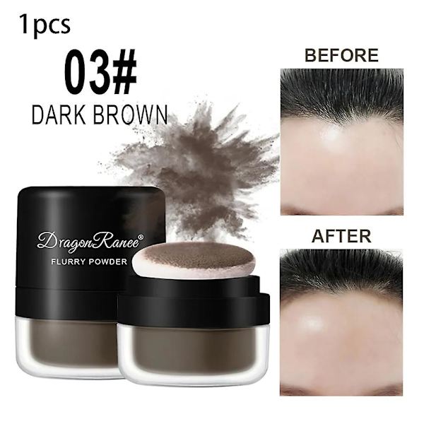 3 färger hår fluffigt pulver Omedelbart Hår Concealer täcker Omedelbart Svart Root Cover Up Naturlig Omedelbar A02