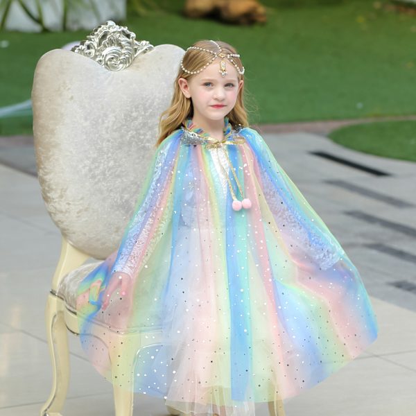 Prinsessakappa i Tulle för Flickor, Cosplay-Kostym för Fest D51 L