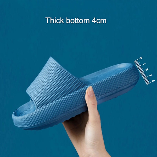 Badskor Tofflor Bad Cloud Tofflor Gummi Halkfria Mules Ga Blue 42-43