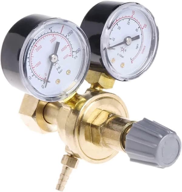 Tryckreducerare Regulator CO2 Argon Skyddsgas Tryckmätare för MIG MAG TIG Svetsutrustning