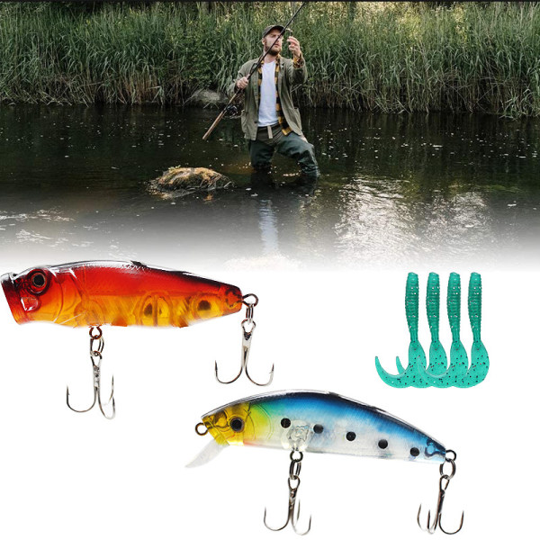 40st/kartong Fiskedragskit Tackle inklusive spinnerbaits