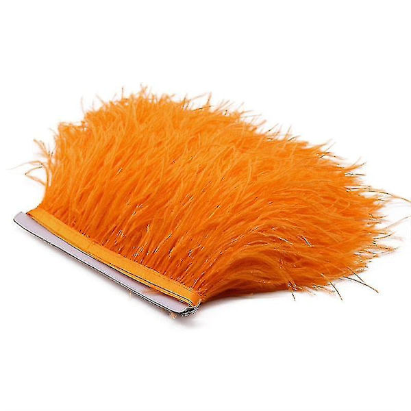 2m Strutsfjädrar Trim Plumes Band Kant Orange