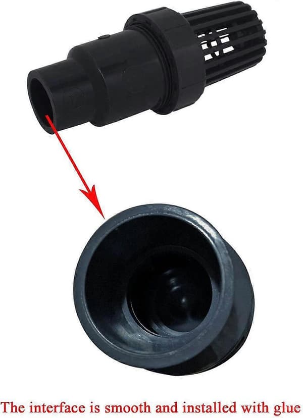 Fotventil backventil med kulsug, 25 32 40mm silventil, pvc-pump (innerdiameter 40mm)