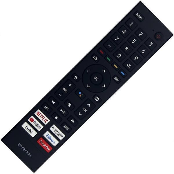 ERF3F80H Fjärrkontroll för Hisense TV 1-10m Räckvidd Infraröd Ersättningskontroll (Stöder Inte Röststyrning)